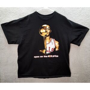 Chicago Bulls Shirt Adult 2XL XXL Black Tee Streetwear NBA Basketball Majestic